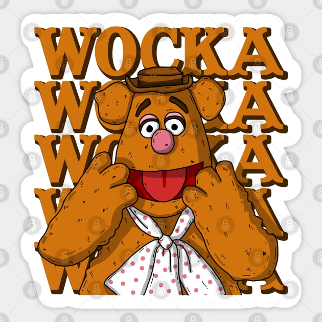 Fozzie Bear Wocka Wocka Sticker by Luna Illustration